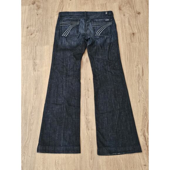 7 For All Mankind Dark Blue Flare Jeans - Picture 10 of 10